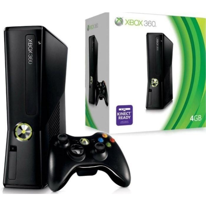 Consola de Videojuegos Xbox 360 Slim Wifi 4GB + 1 Control Inalambrico