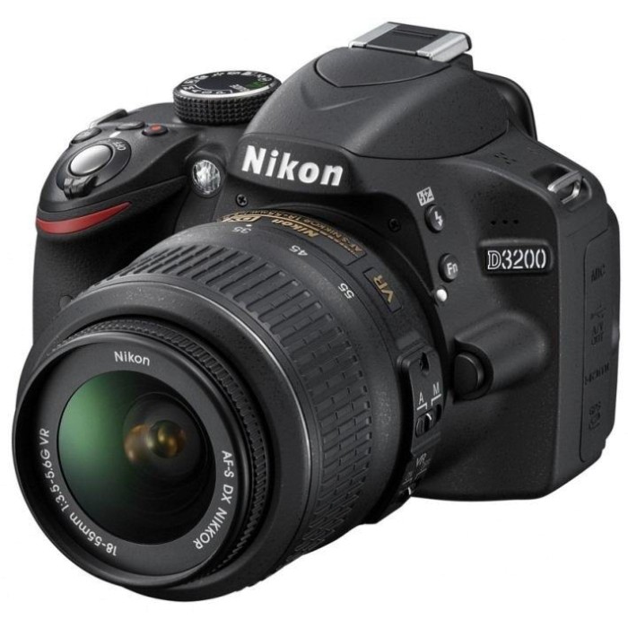 Camara Digital Fotografica Profesional Reflex Nikon D3200 + 18-55mm Full HD