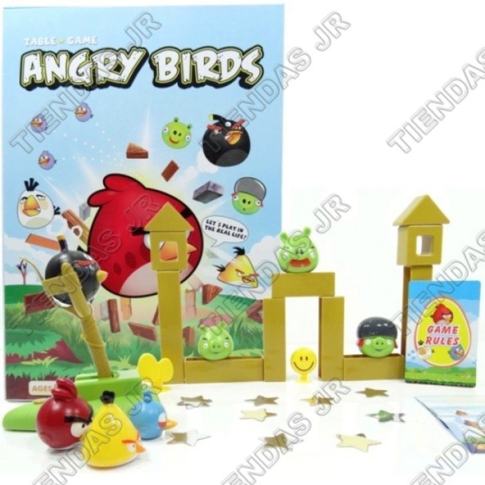 Angry Birds El Juego De Mesa Sonidos Cauchera Bloques 