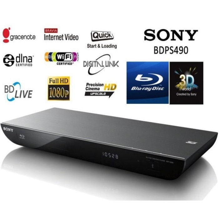 Reproductor Blu-ray Bluray Sony Bdp-s490 Hdmi Full Hd 3d