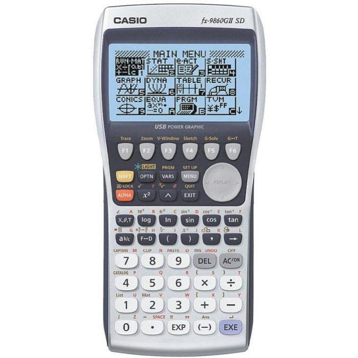 Calculadora Graficadora Cientifica Casio Fx-9860g II Sd Usb Lcd Iluminada