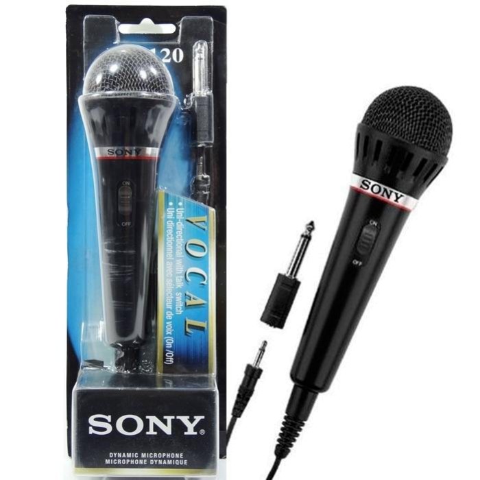 Microfono Vocal Dinamico Unidireccional Cable 3m Sony F-v120