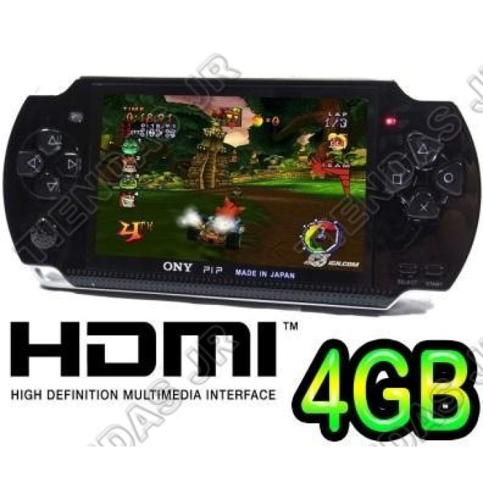Reproductor Mp3 Mp4 Mp5 Camara Videos Juegos PS1 LCD 4.3' Hdmi 4gb Expandible