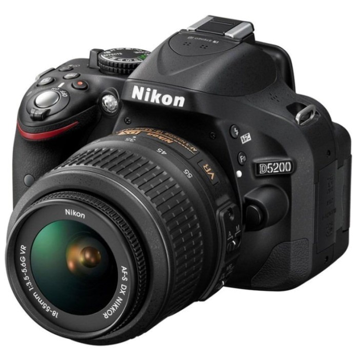 Camara Profesional Reflex Nikon D5200 + Lente 18-55mm Full HD 24 Mp