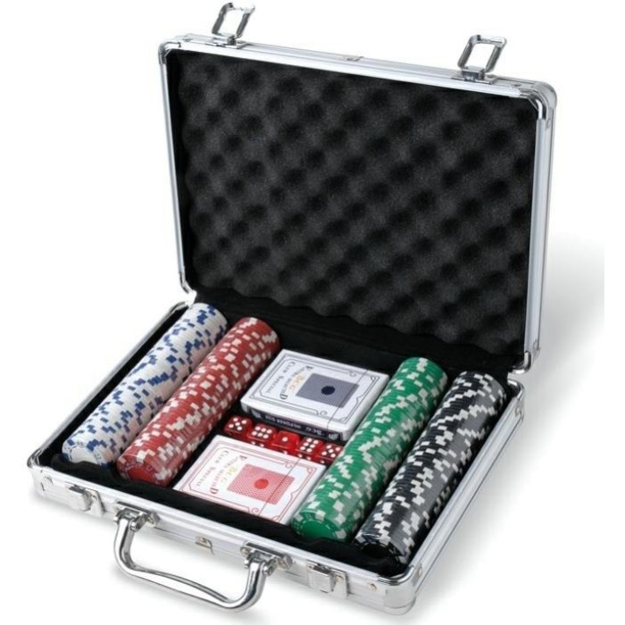 Maletines Sets para Poker en aluminio 200 chips fichas 11.5gr Con Cartas