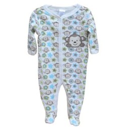 Suave Pijama Para Bebes Niño Micos Baby Works 100% Algodón 